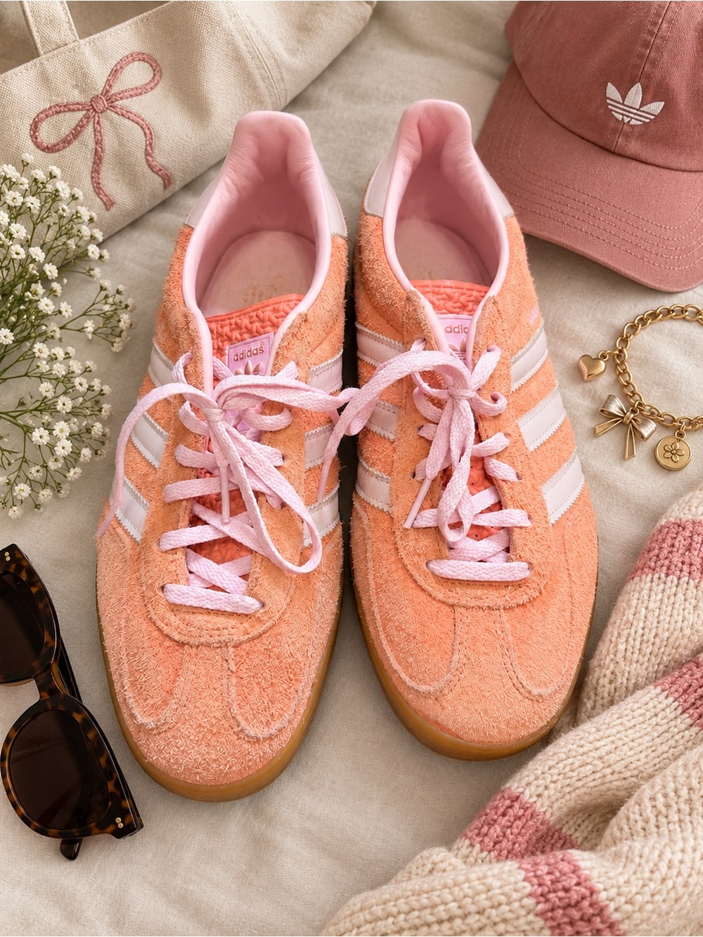 Adidas Gazelle Indoor Wonder Clay Pink Suede Sneakers Women’s 9